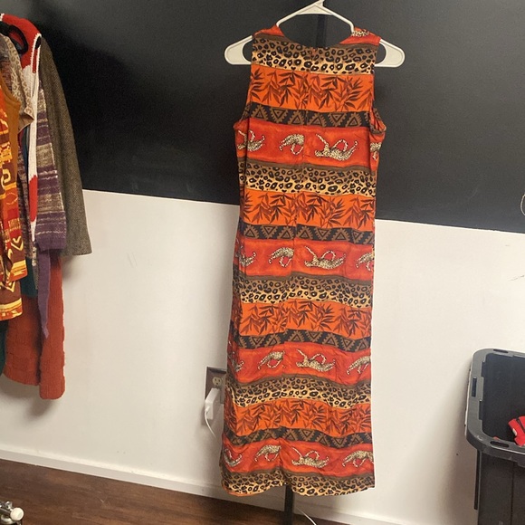 K.C Spencer 90s cheetah maxi dress size 4P - Picture 7 of 7
